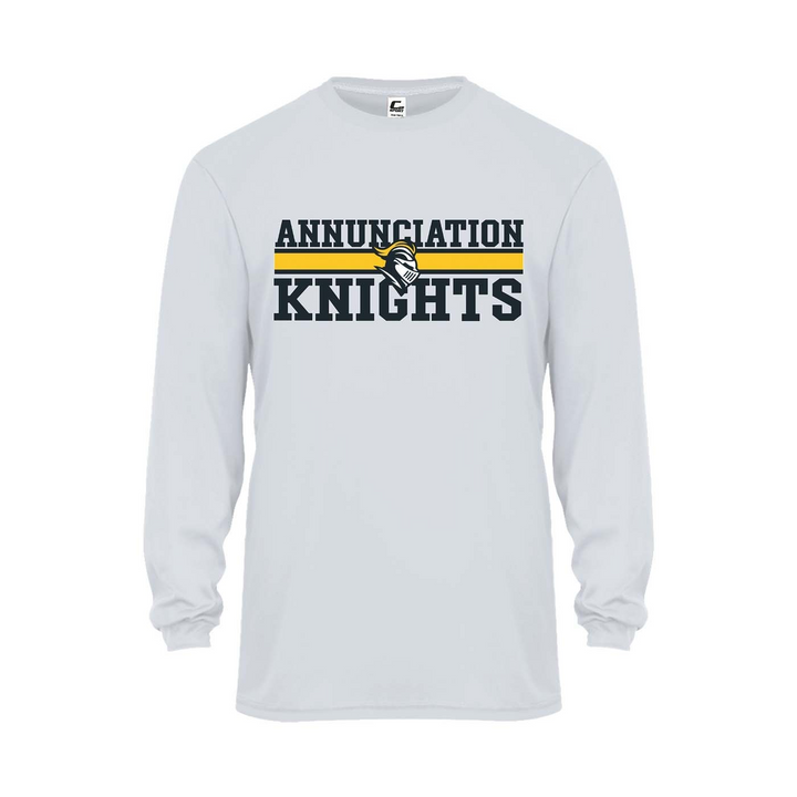 Annunciation School Spirit Performance Long Sleeve T-shirt w/ Knights Logo 