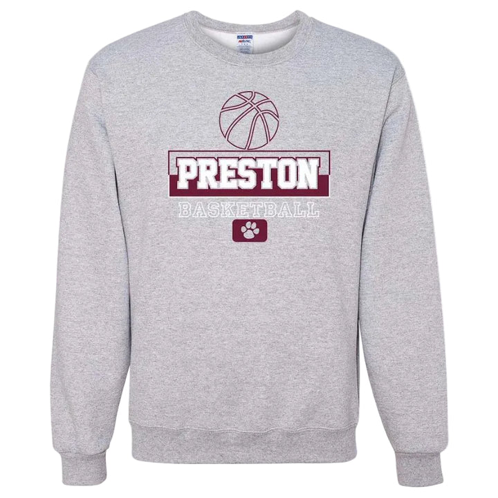Preston High School Team Sweatshirt w/ Basketball Logo 