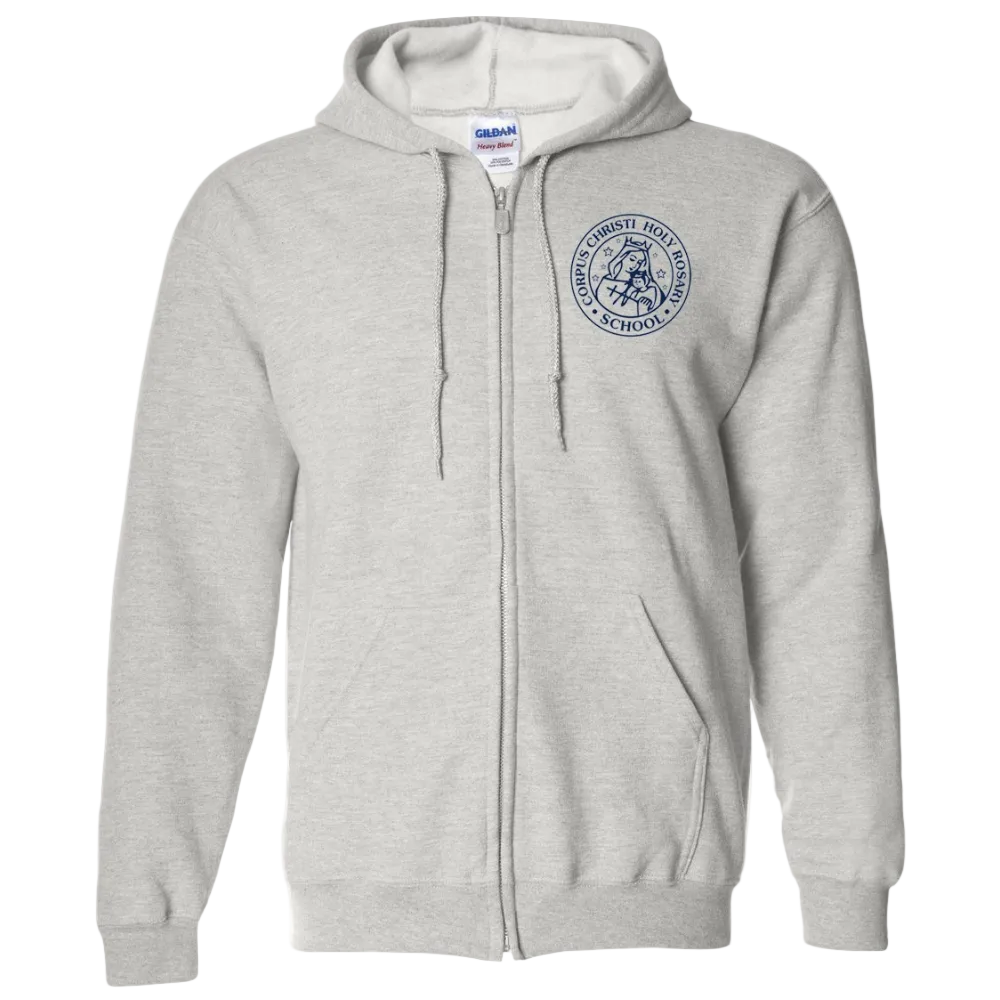 Corpus Christi-Holy Rosary School Ash Gym Zip Hoodie w/ Logo