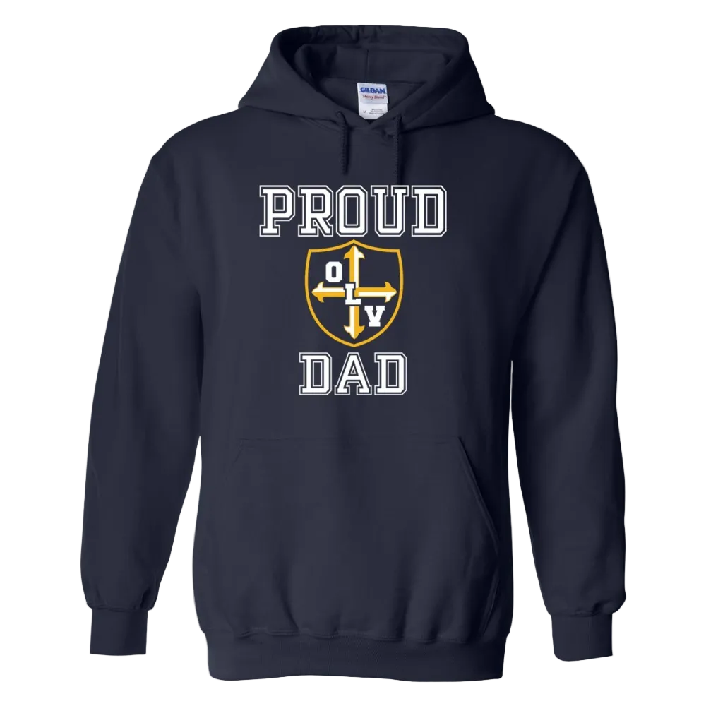 Our Lady of Victory School Spirit Pullover Hoodie w/ Proud Dad Logo 