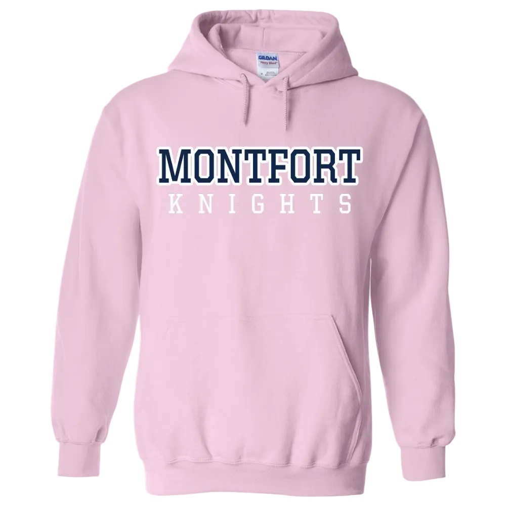 The Montfort Academy Spirit Pullover Hoodie w/ Montfort Knights Logo 
