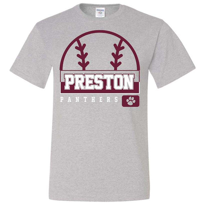 Preston High School Team Short Sleeve T-Shirt w/ Softball Logo 