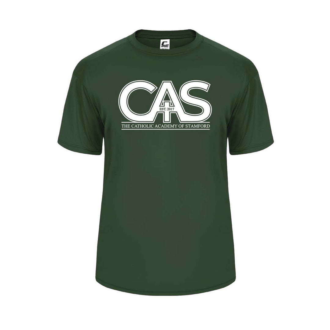 Catholic Academy of Stamford Spirit Performance Short Sleeve T-shirt w/ Spirit Logo 