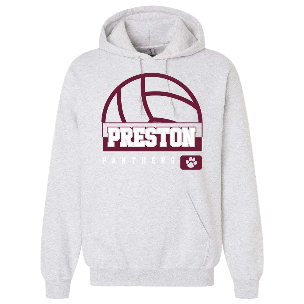 Preston High School Team Pullover Hoodie w/ Volleyball Logo 