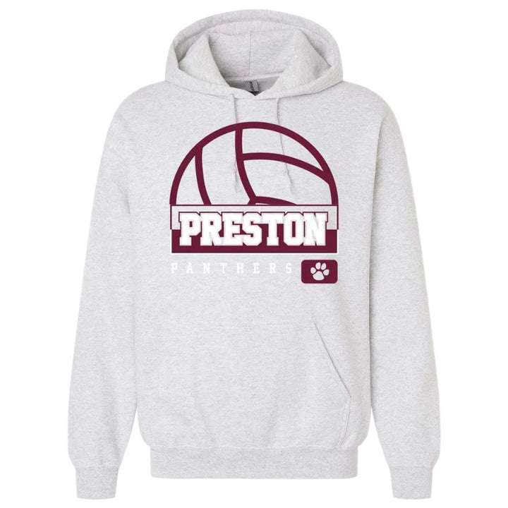 Preston High School Team Pullover Hoodie w/ Volleyball Logo 