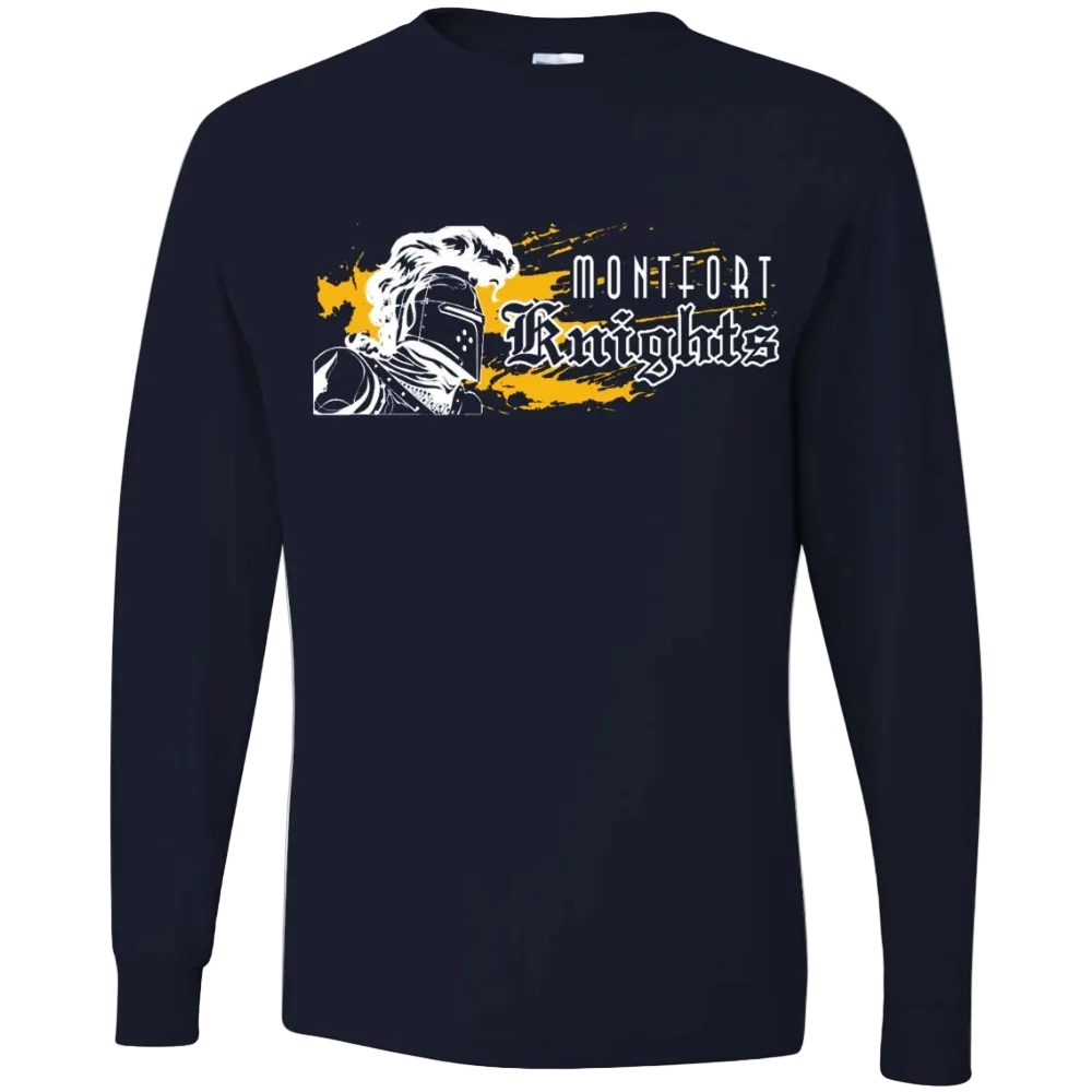 The Montfort Academy Spirit Long Sleeve T-shirt w/ Iron Helm Logo 