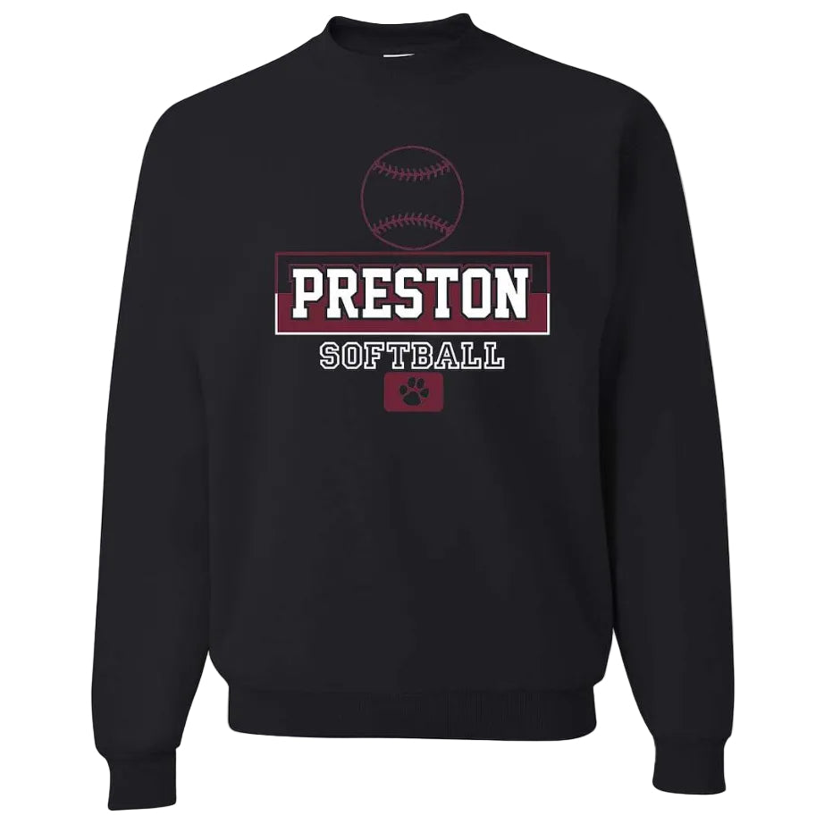 Preston High School Team Sweatshirt w/ Softball Logo 