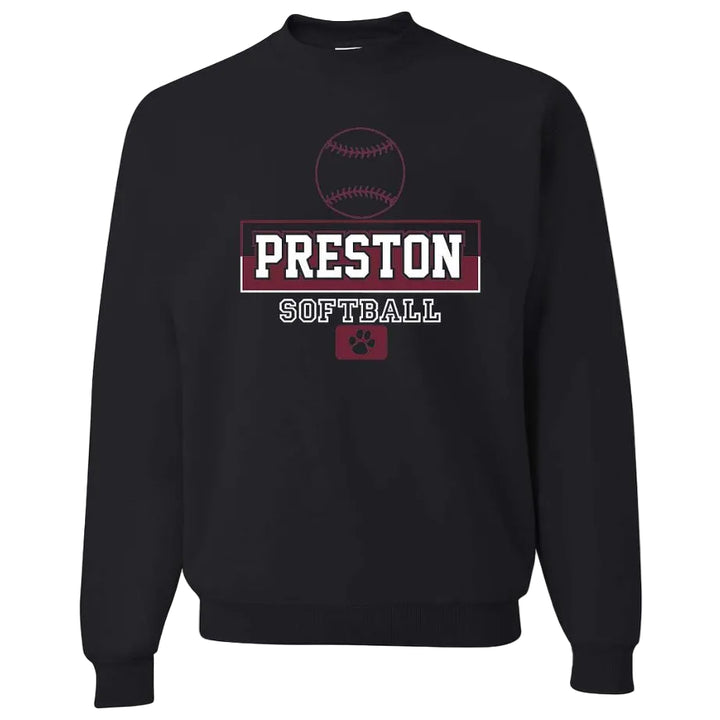 Preston High School Team Sweatshirt w/ Softball Logo 