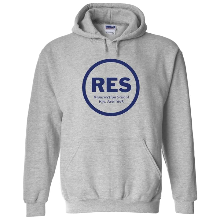 Resurrection School Spirit Pullover Hoodie w/ Navy RES Logo 