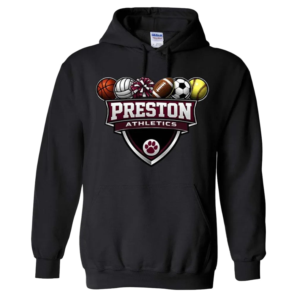 Preston High School Team Pullover Hoodie w/ Athletics Logo 