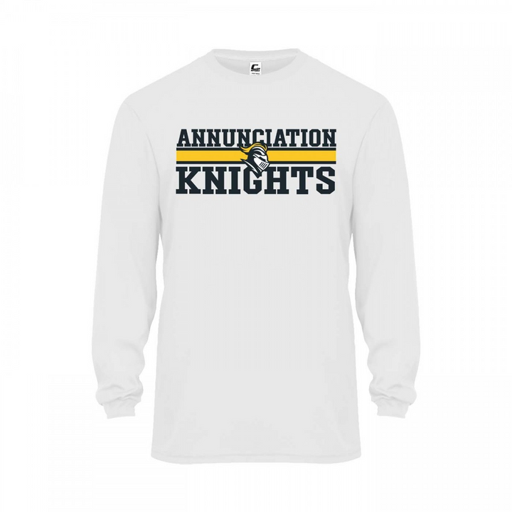 Annunciation School Spirit Performance Long Sleeve T-shirt w/ Knights Logo 