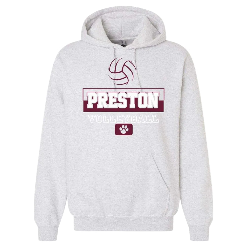 Preston High School Team Pullover Hoodie w/ Volleyball Logo 