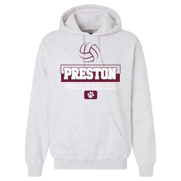 Preston High School Team Pullover Hoodie w/ Volleyball Logo 