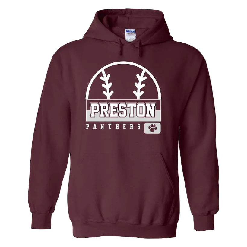 Preston High School Team Pullover Hoodie w/ Softball Logo 