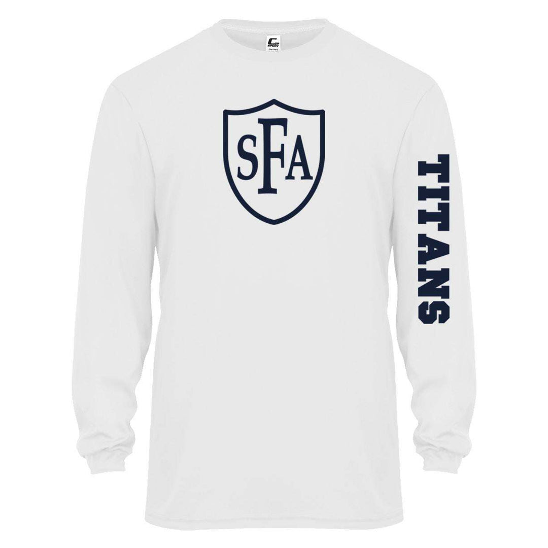 St. Francis of Assisi School Spirit Performance Long Sleeve T-shirt w/ Crest Logo 