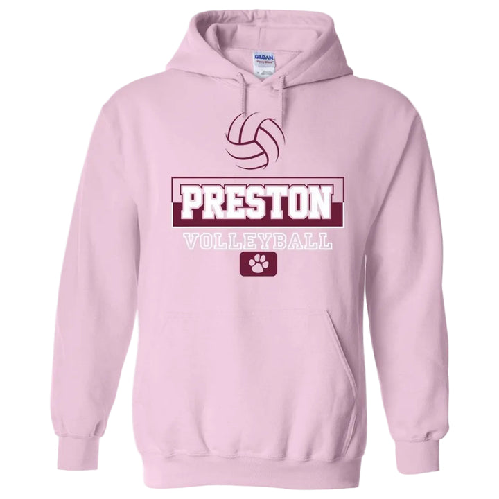 Preston High School Team Pullover Hoodie w/ Volleyball Logo 