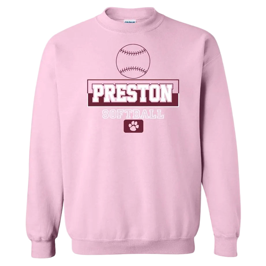 Preston High School Team Sweatshirt w/ Softball Logo 