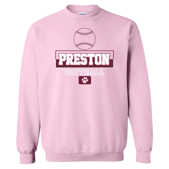 Preston High School Team Sweatshirt w/ Softball Logo 