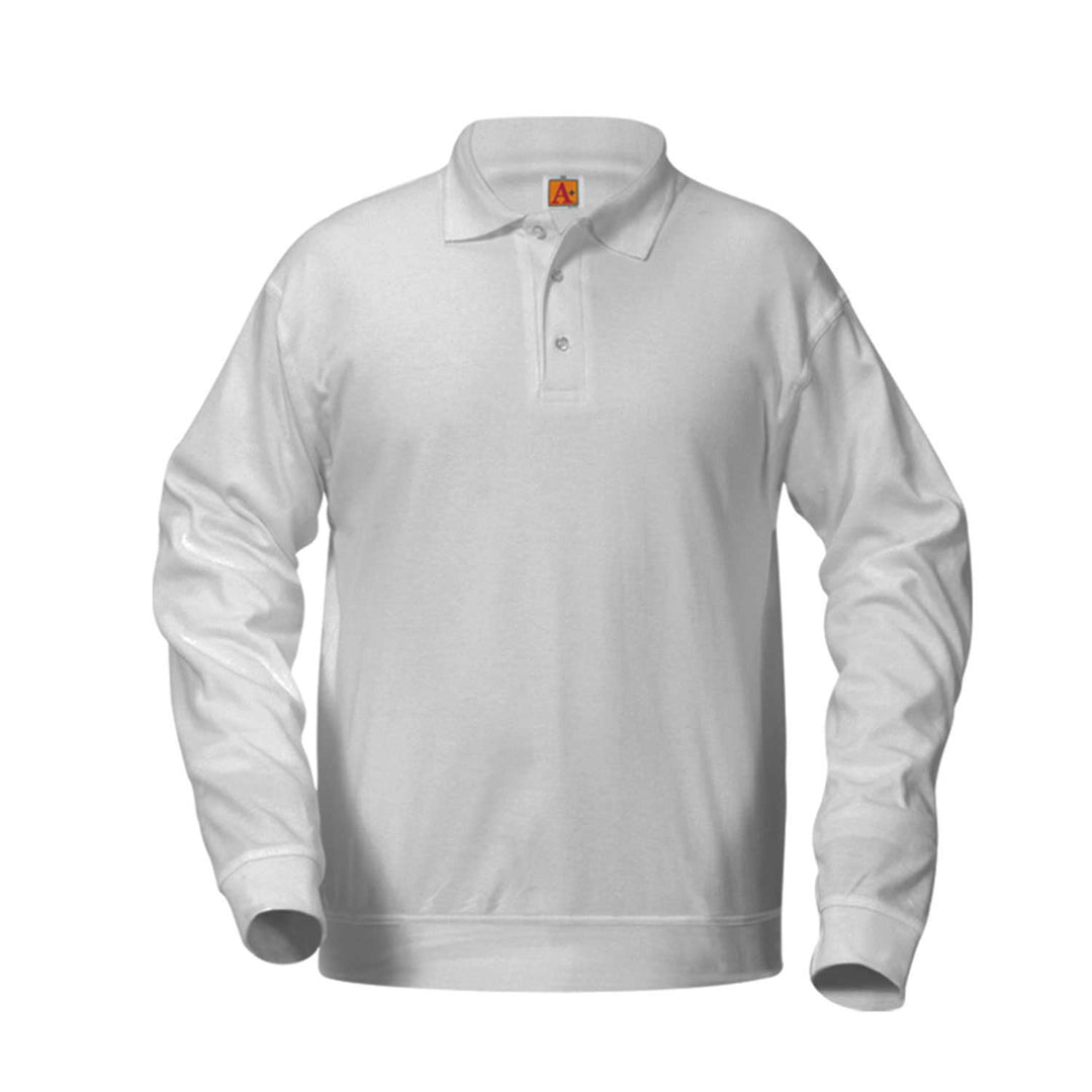 Jersey Dark Ash Grey Knit Long Sleeve Polo Overshirt