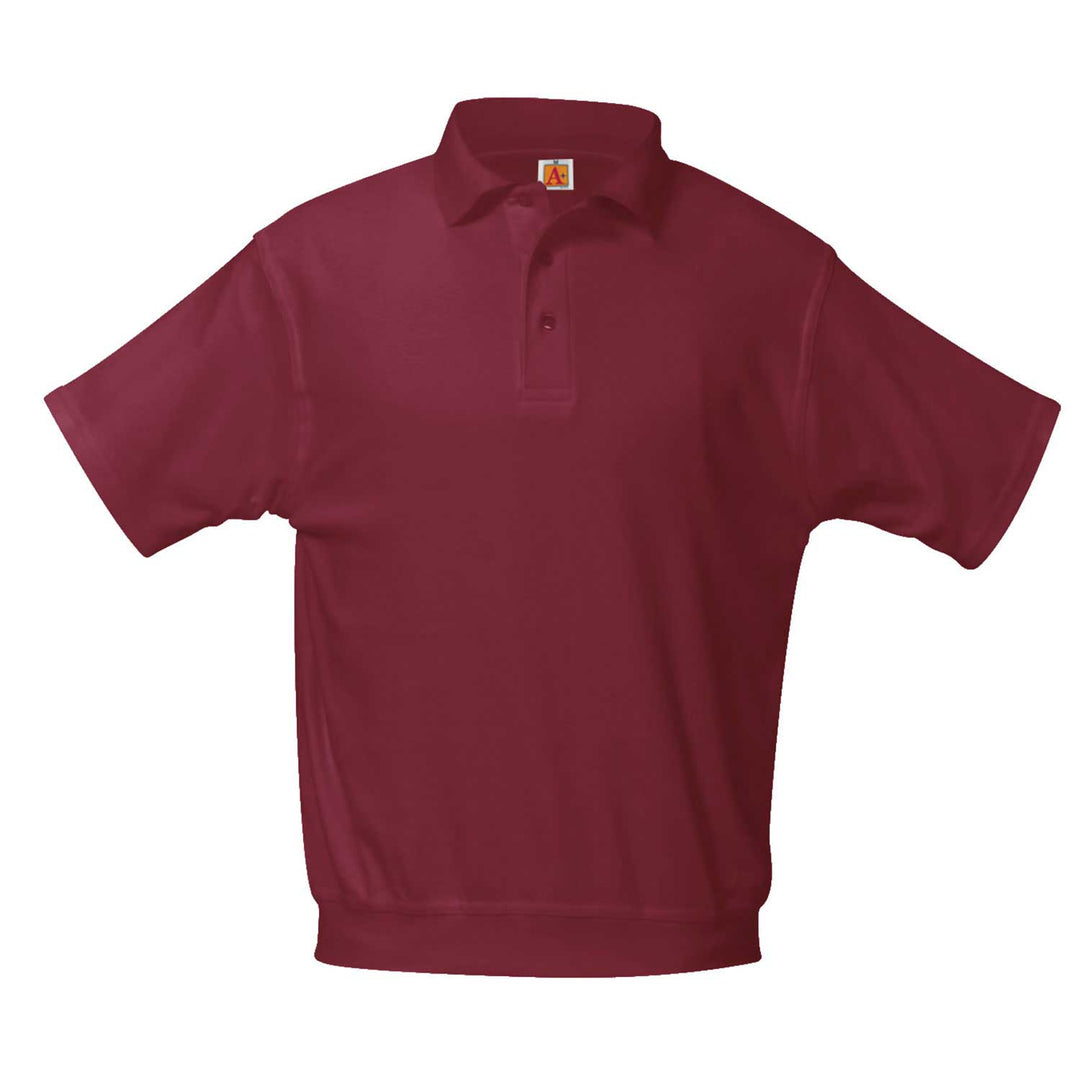Jersey Wine Knit Short Sleeve Polo Overshirt