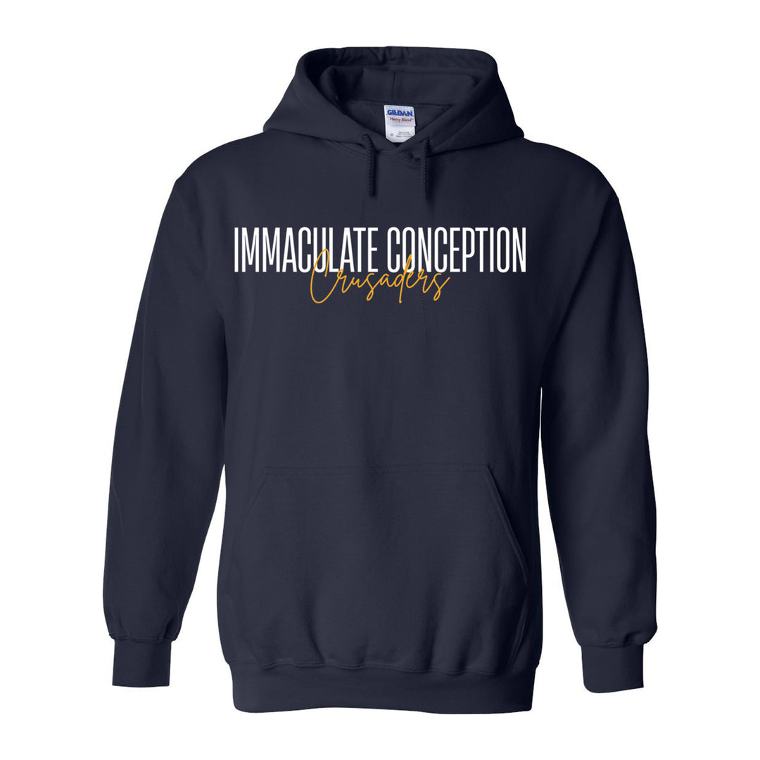 Immaculate Conception School Spirit Pullover Hoodie w/ Crusaders Logo 