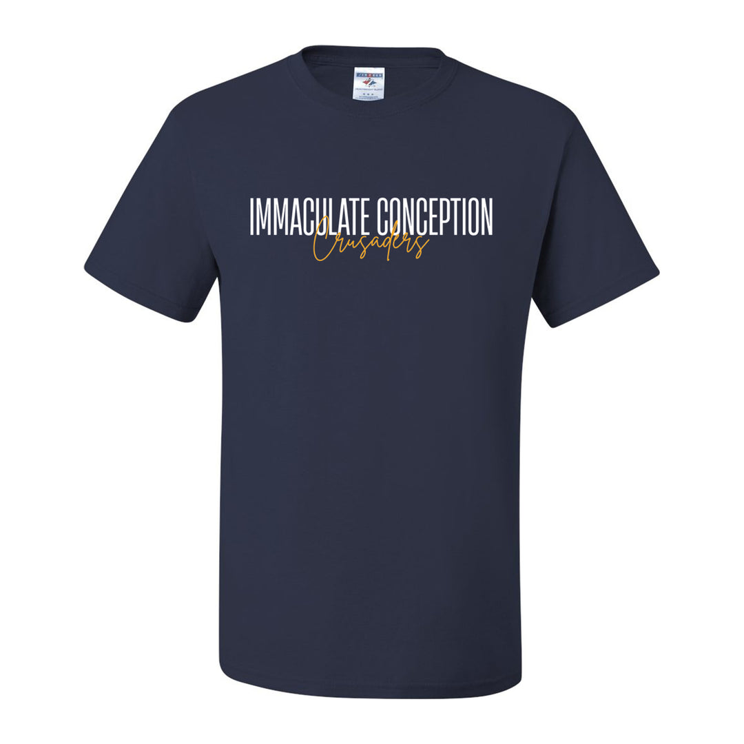 Immaculate Conception School Spirit Short Sleeve T-Shirt w/ Crusaders Logo 