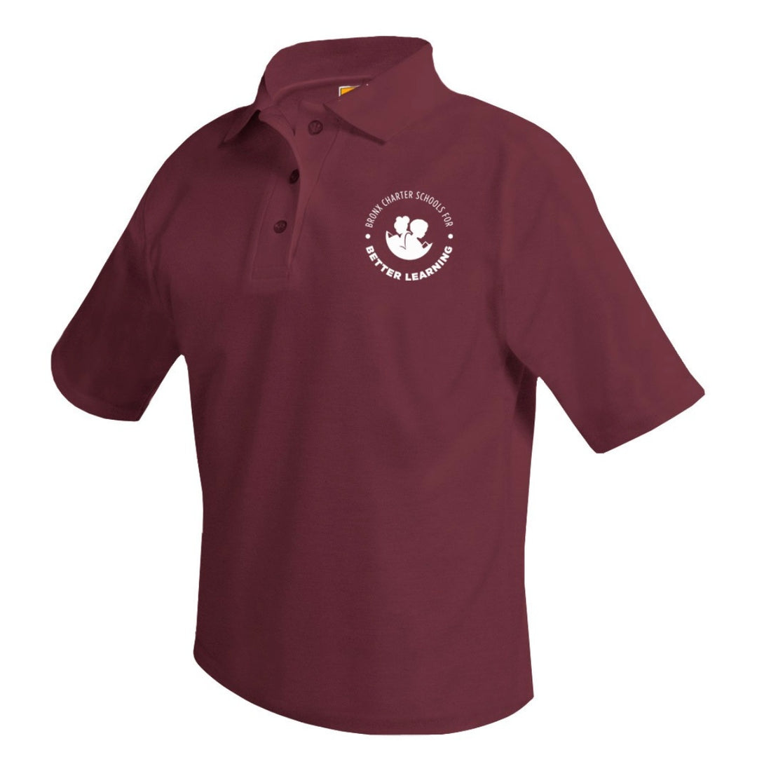 Bronx Charter for Better Learning School Wine Short Sleeve Polo w/ Logo