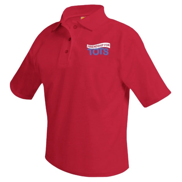 Friendship for Tots Red Short Sleeve Polo w/ Logo