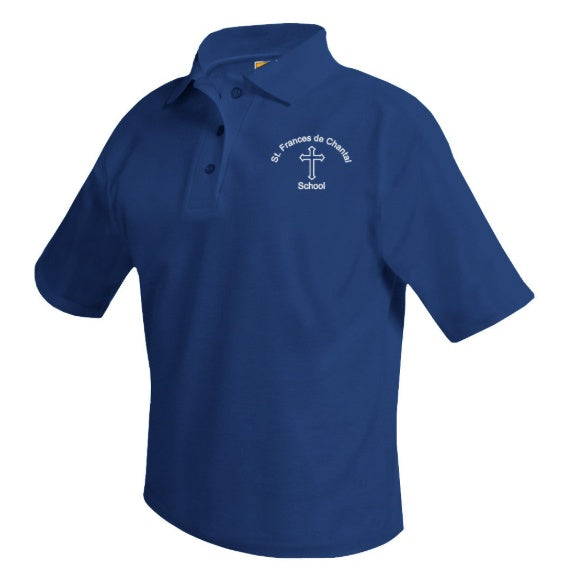 St. Frances de Chantal School Navy Short Sleeve Polo w/ Logo
