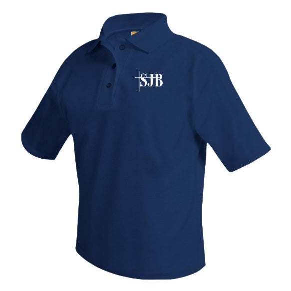 St. John the Baptist School Dark Navy Short Sleeve Polo w/ Logo