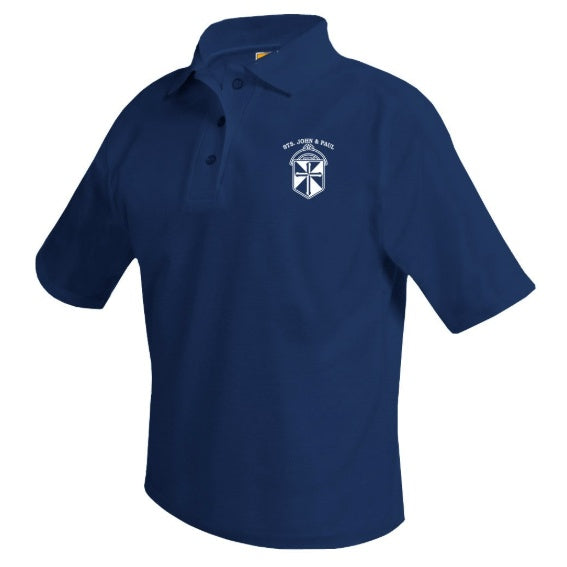 Sts. John and Paul School Dark Navy Short Sleeve Polo w/ Logo