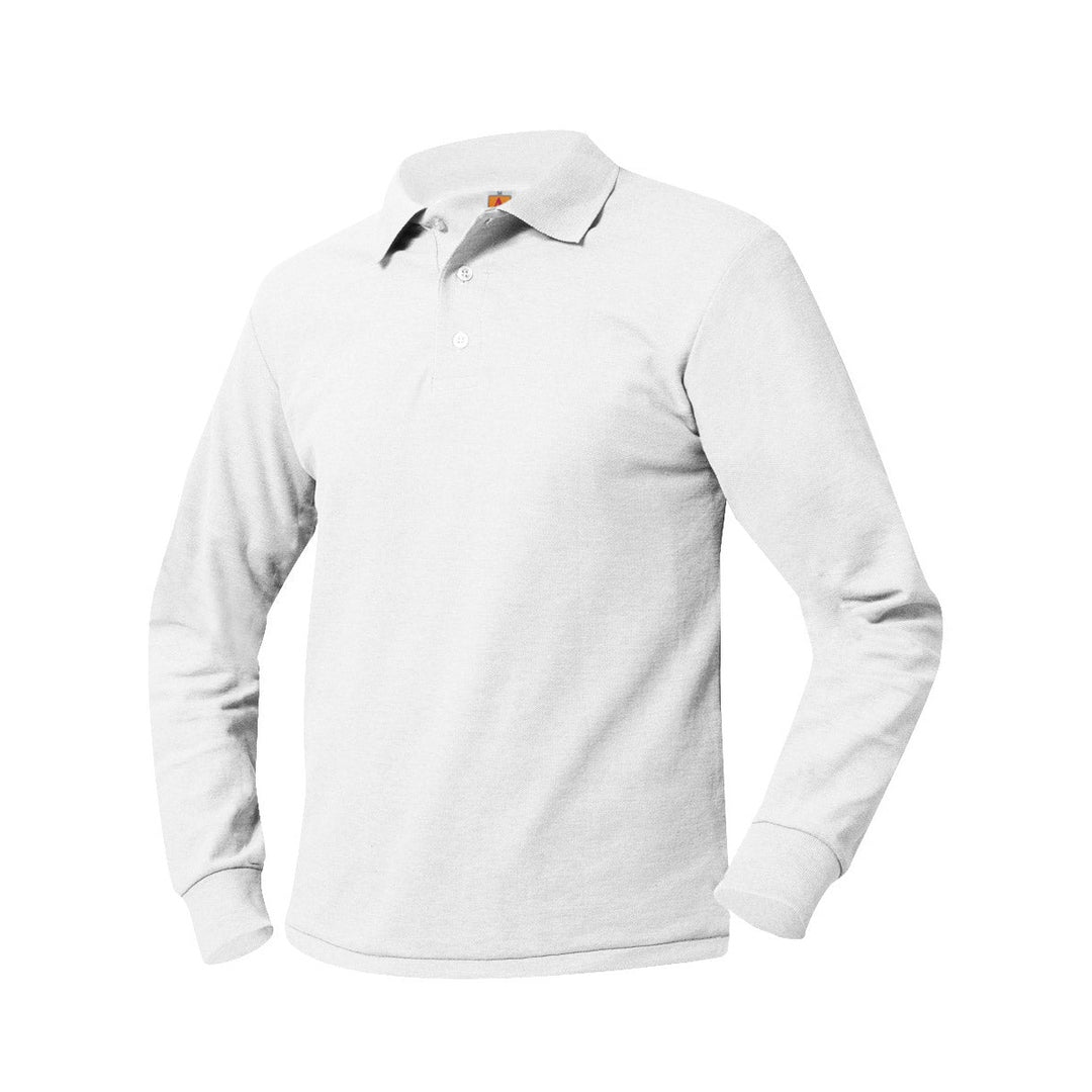 White Long Sleeve Polo