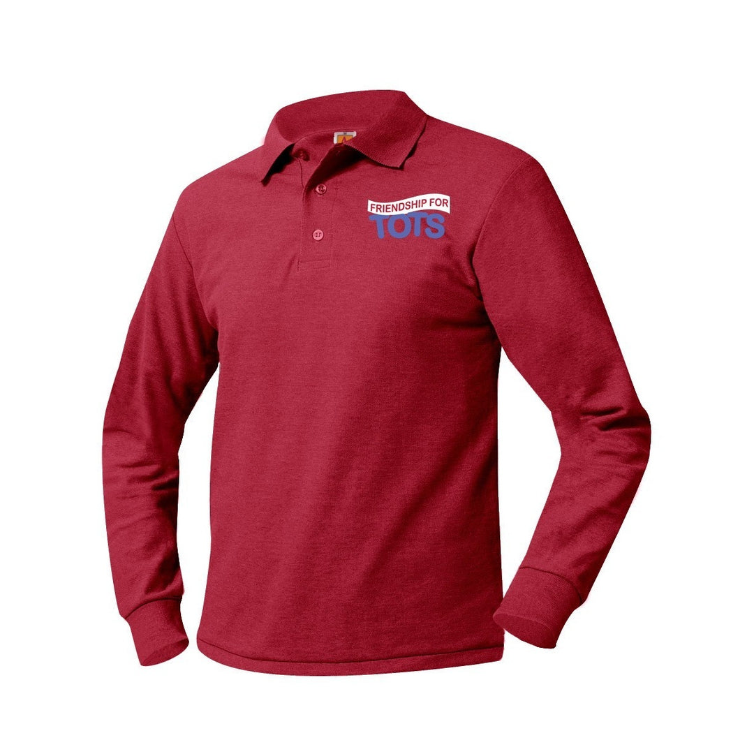 Friendship for Tots Red Long Sleeve Polo w/ Logo