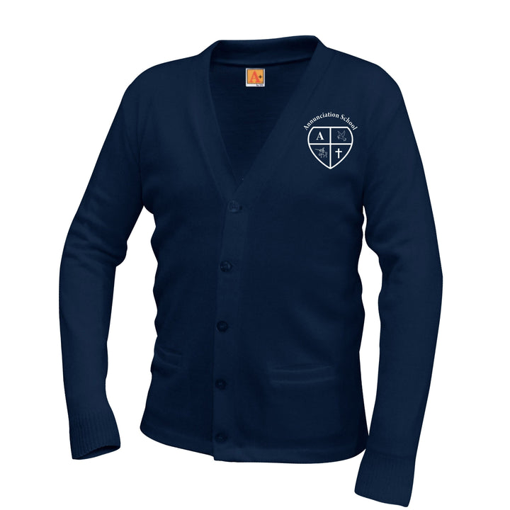 Annunciation School 2 Pocket Cardigan w/ Logo