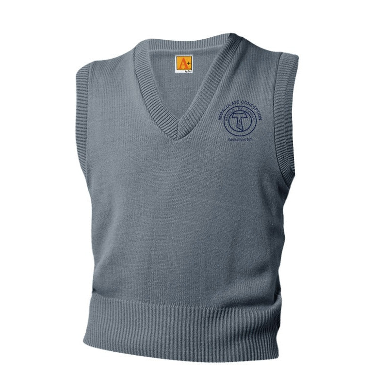 Immaculate Conception School Grey Vest w/ Logo