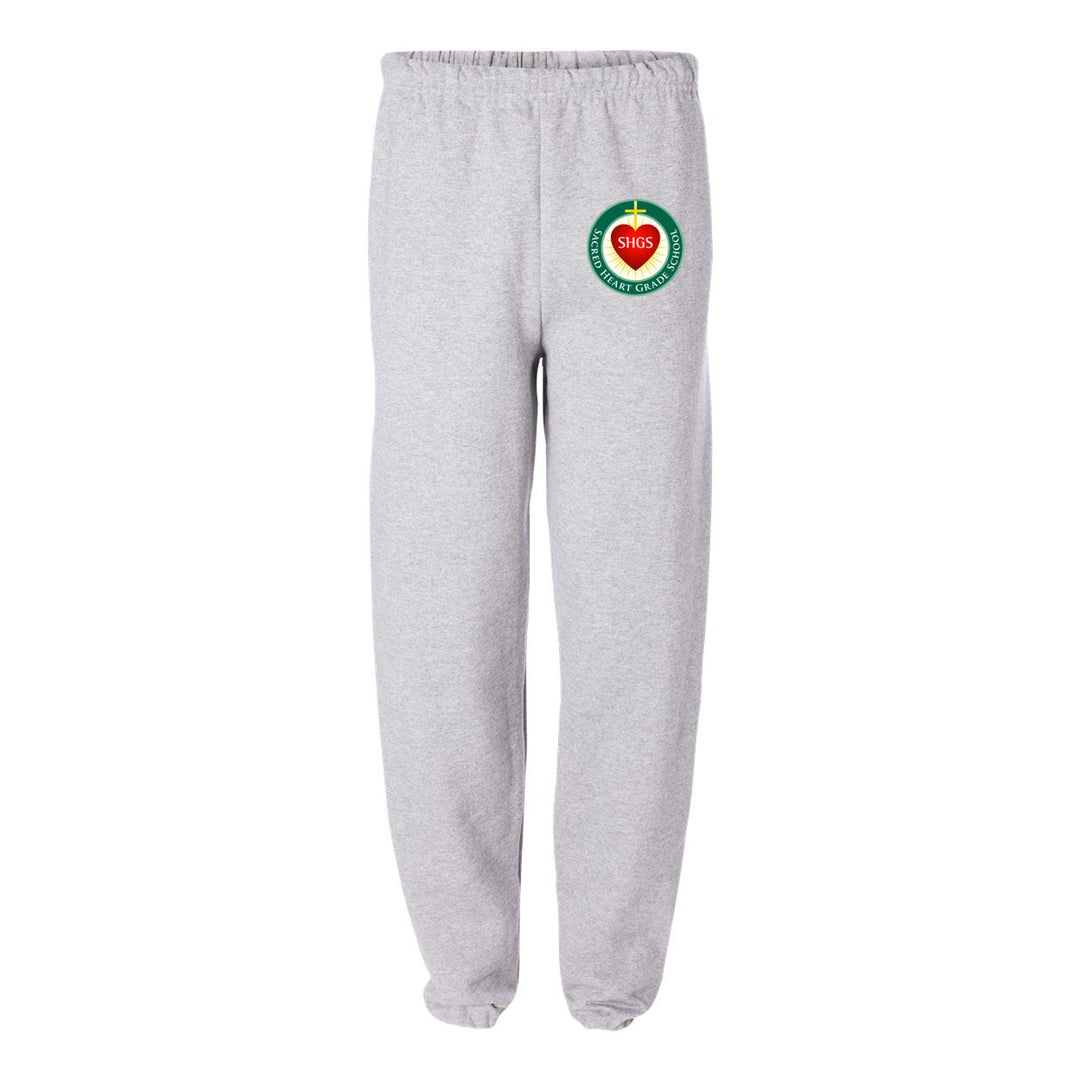 Sacred Heart Grade School Grey Gym Sweatpants w/ Logo