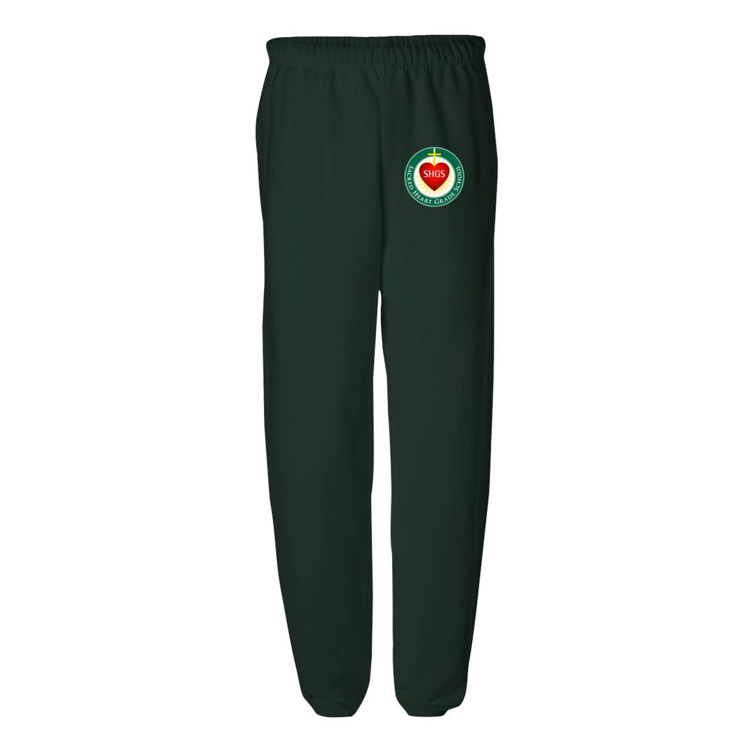 Sacred Heart Grade School Green Gym Sweatpants w/ Logo