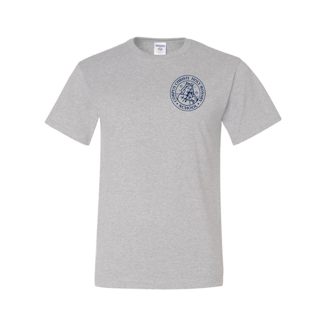 Corpus Christi-Holy Rosary School Ash Short Sleeve Gym T-Shirt w/ Logo