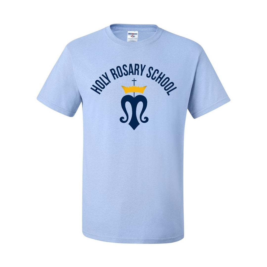 Holy Rosary School Light Blue Short Sleeve Gym T-Shirt w/ Logo