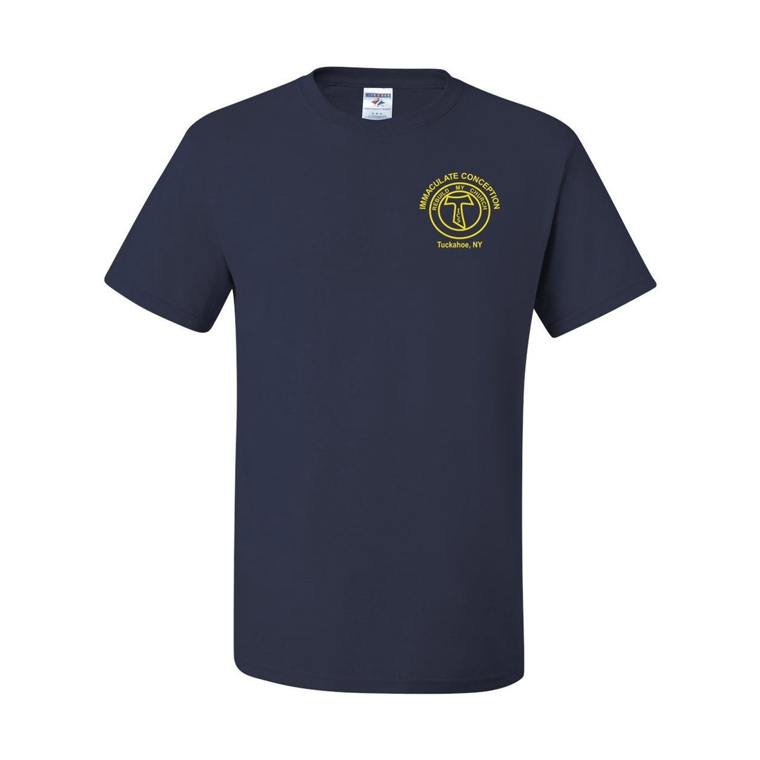 Immaculate Conception School Navy Short Sleeve Gym T-Shirt w/ Logo