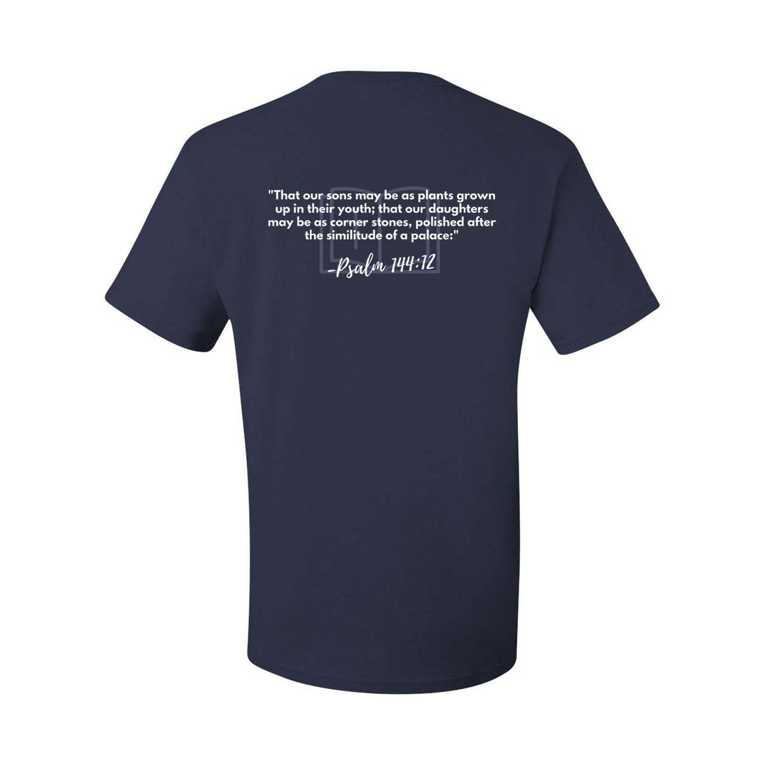 Rutherford County Christian School Navy Short Sleeve Gym T-Shirt w/ Logo