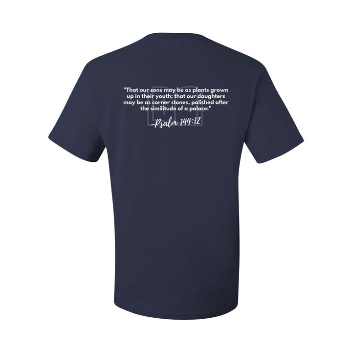 Rutherford County Christian School Navy Short Sleeve Gym T-Shirt w/ Logo