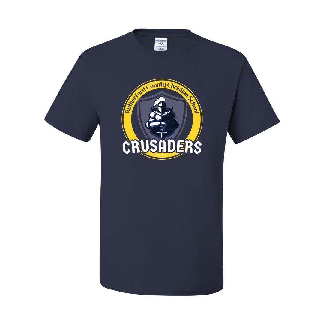 Rutherford County Christian School Navy Short Sleeve Gym T-Shirt w/ Logo