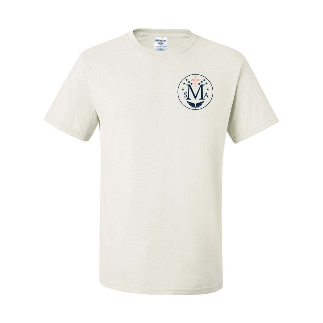 St. Mary Academy White Short Sleeve Gym T-Shirt w/ Logo