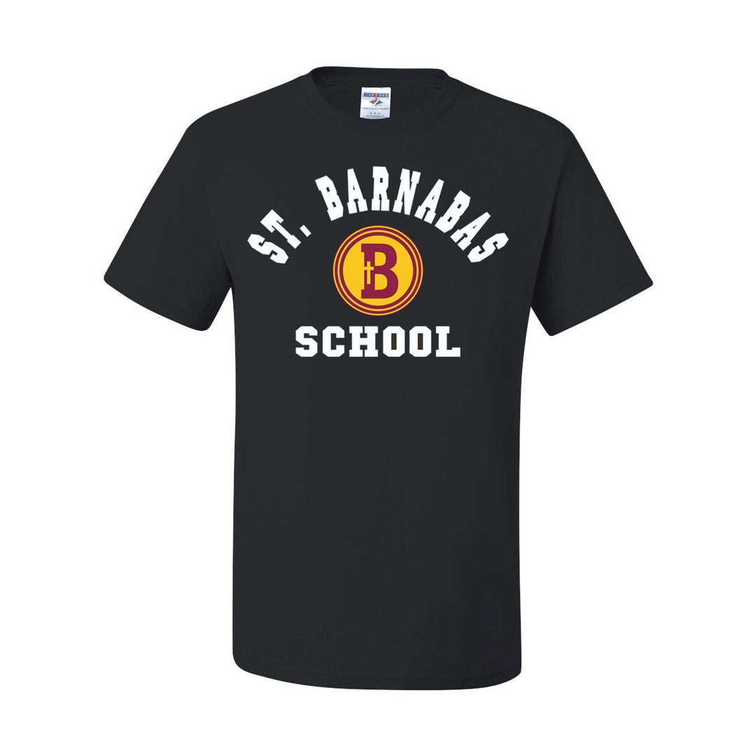 St. Barnabas Elementary School Black Short Sleeve Gym T-Shirt w/ Logo