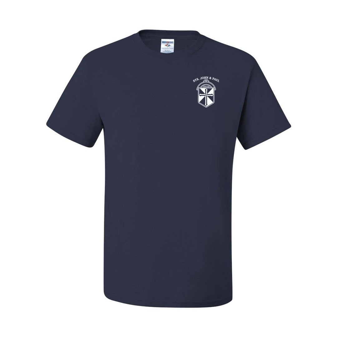 Sts. John &amp; Paul School Navy Short Sleeve Gym T-Shirt w/ Logo