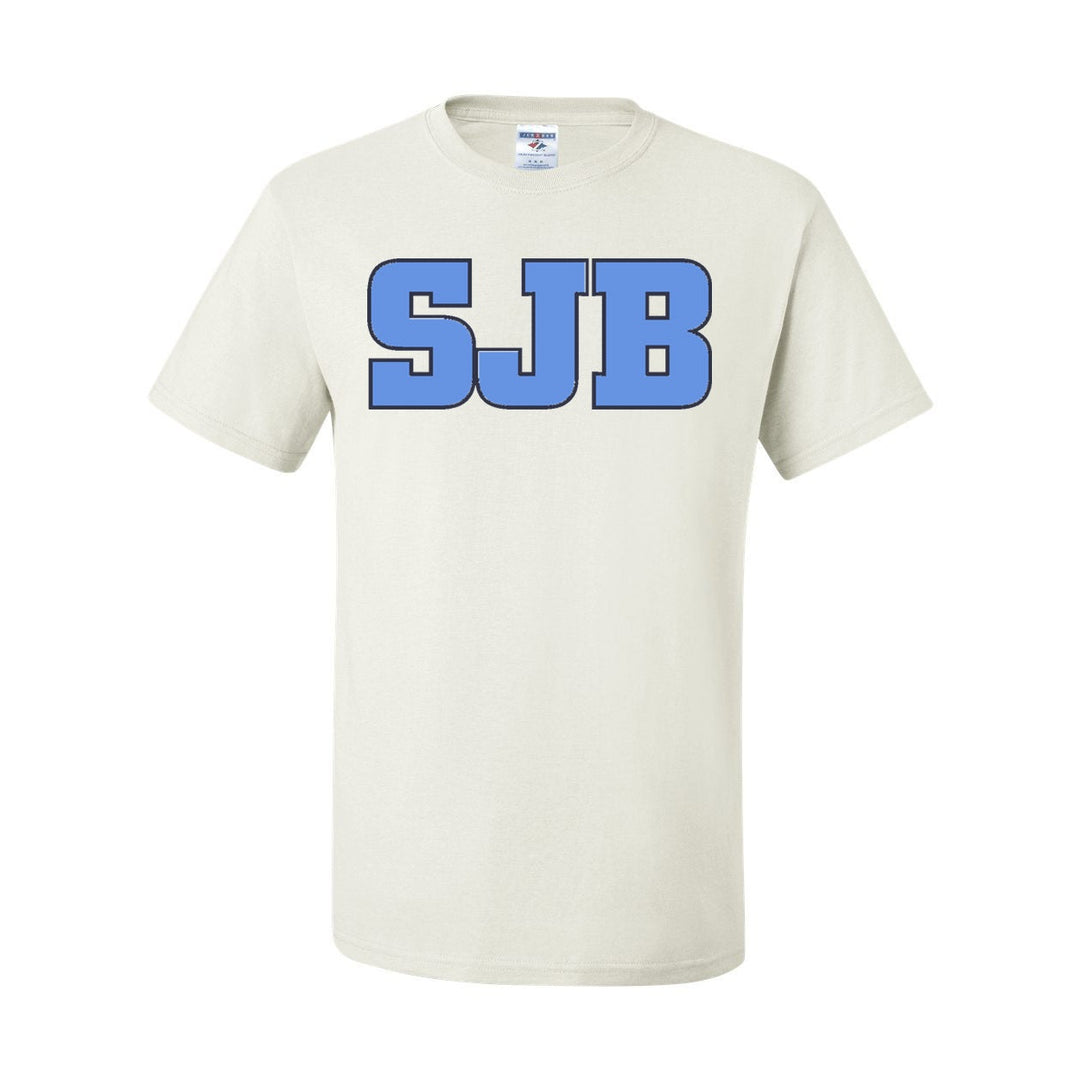 St. John the Baptist School White Short Sleeve Gym T-Shirt w/ Logo