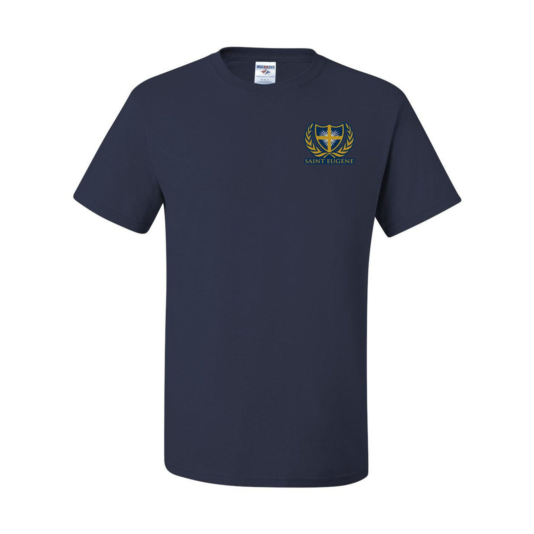 St. Eugene School Navy Short Sleeve Gym T-Shirt w/ Logo