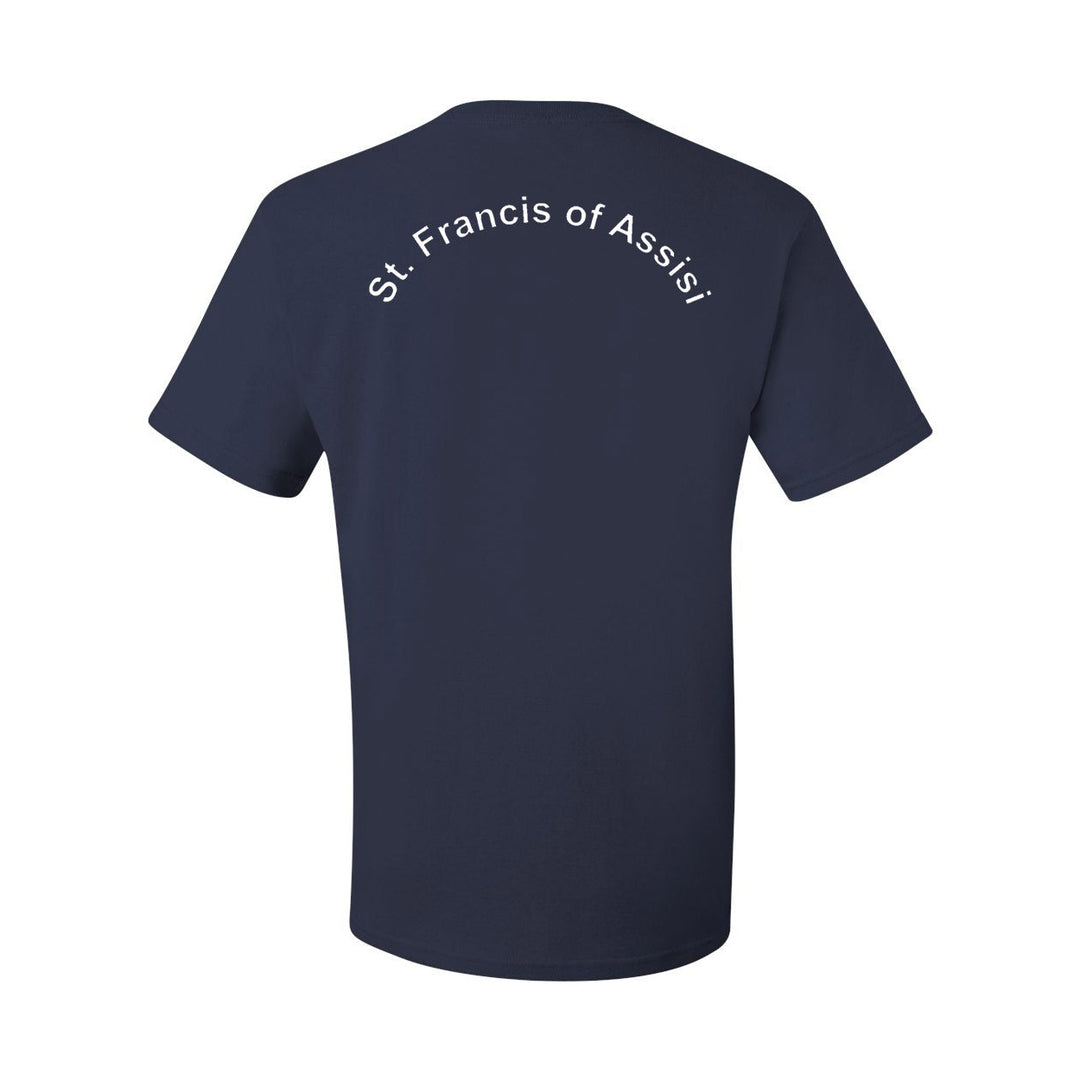St. Francis of Assisi School Navy Short Sleeve Gym T-Shirt w/ Logo