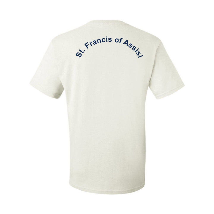 St. Francis of Assisi School White Short Sleeve Gym T-Shirt w/ Logo